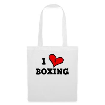 I love boxing - Tote Bag - white - Front
