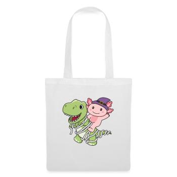 Axolotl Happy Halloween T-Rex Mummy Costume - Tote Bag - white - Front