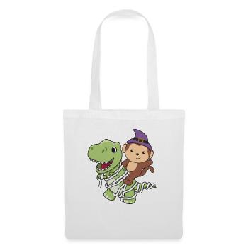 Monkey Happy Halloween T-Rex Mummy Costume - Tote Bag - white - Front