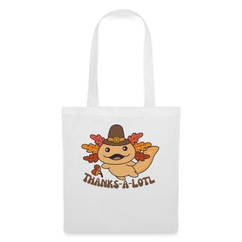 thanksgiving day outfits Axolotl pun Thanks-a-lotl - Tote Bag - white - Front
