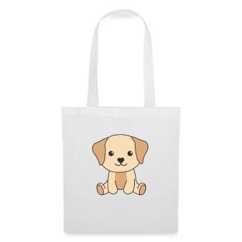 Labrador chiens mignons drôle Labrador - Sac en tissu - blanc - Devant