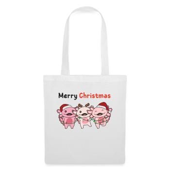 Axolotl Noël Sweet Axolotls Joyeux Noël - Sac en tissu - blanc - Devant