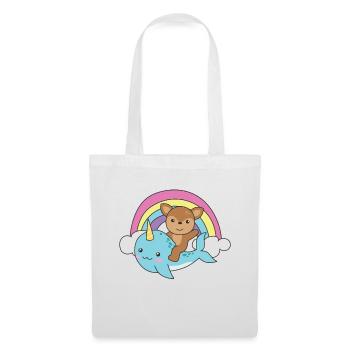 Narwhal Deer Ocean Unicorn kawaii Rainbow - Tote Bag - white - Front