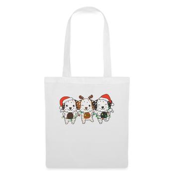 Dalmatiner Weihnachten Weihnachtstiere süße Hunde - Stoffbeutel - Weiß - Vorne