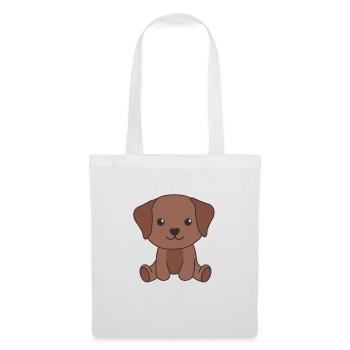 Labrador chiens mignons drôle Labrador - Sac en tissu - blanc - Devant