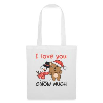 Quokka I love you snow much snowman pun - Tote Bag - white - Front