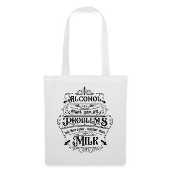 L’alcool ne résout aucun problème mais alors... - Sac en tissu - blanc - Devant