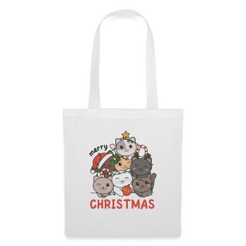 Cat Christmas Tree Merry Christmas - Tote Bag - white - Front