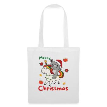 Christmas Rhinoceros Merry Christmas Unicorn - Tote Bag - white - Front