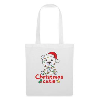 Ours polaire Noël Ours polaire Mignon de Noël - Sac en tissu - blanc - Devant