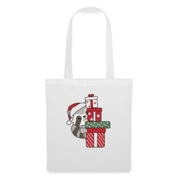 Raccoon Christmas Gift Winter Raccoons - Tote Bag - white - Front