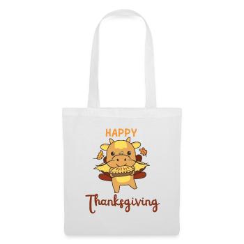 thanksgiving day outfits turkey dragon with pie - Tote Bag - white - Front