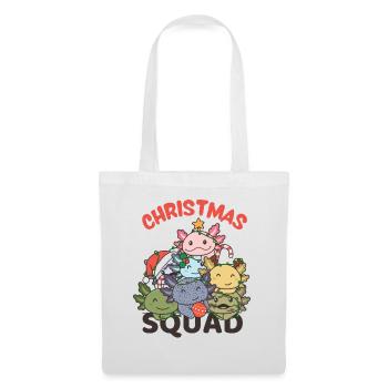 Axolotl Weihnachtsbaum Christmas Squad Axolotls - Stoffbeutel - Weiß - Vorne