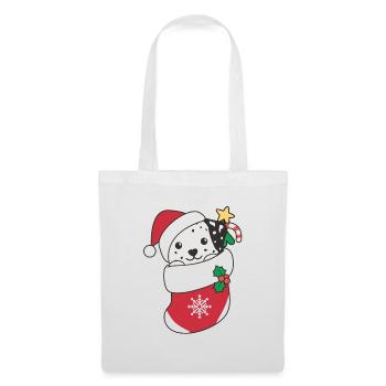 Dalmatian Christmas Snow Winter Animals Dogs - Tote Bag - white - Front
