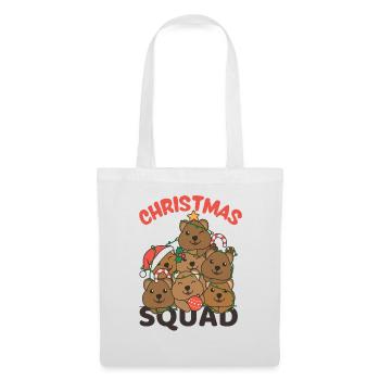 Quokka Weihnachtsbaum Christmas Squad Quokkas - Stoffbeutel - Weiß - Vorne