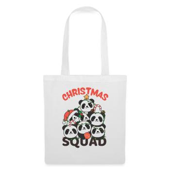 Panda Arbre de Noël Escouade de Noël Pandas - Sac en tissu - blanc - Devant