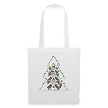 Raccoon Christmas Tree Christmas Raccoons - Tote Bag - white - Front