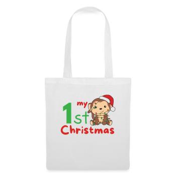 Monkey Christmas Monkeys my 1st Christmas - Tote Bag - white - Front