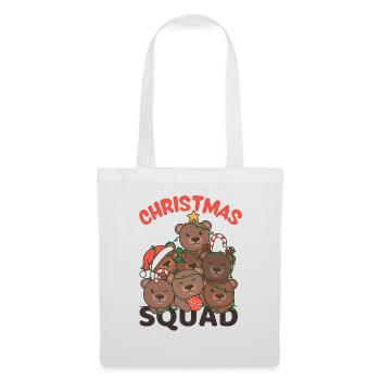 Bär Weihnachtsbaum Christmas Squad Bären - Stoffbeutel - Weiß - Vorne