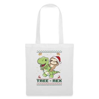 Joyeux Noël moche Noël paresseux Rex - Sac en tissu - blanc - Devant