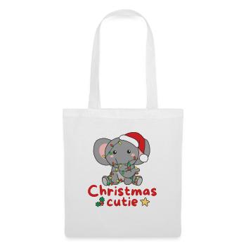 Elephant Christmas Elephant Christmas Cutie - Tote Bag - white - Front