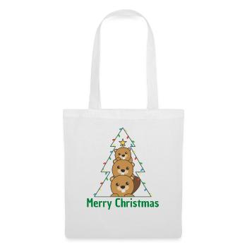 Beaver Christmas Tree Christmas Animals Beavers - Tote Bag - white - Front