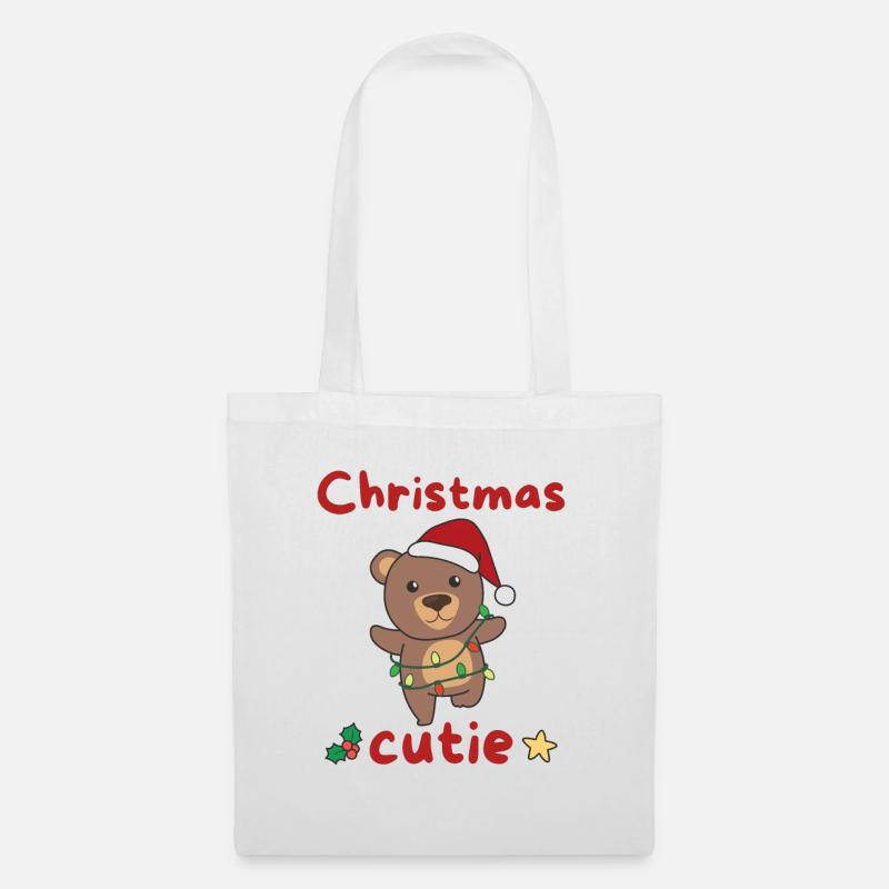 Bär Weihnachten Bären Christmas Cutie - Stoffbeutel - Weiß