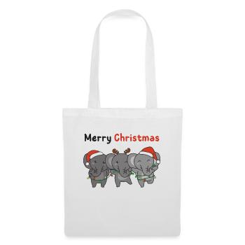 Elephant Christmas Animals Elephants Merry Christmas - Tote Bag - white - Front