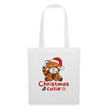 Rote Panda Weihnachten Rote Pandas Christmas Cutie - Stoffbeutel - Weiß - Vorne