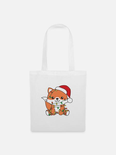 Fuchs Weihnachten Winter Tiere Fuchs - Stoffbeutel - Weiß