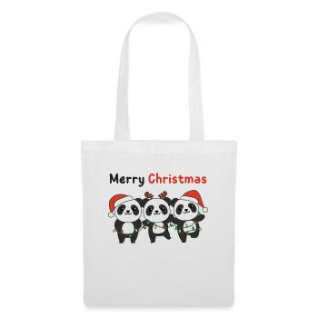 Panda Christmas Animals Pandas Merry Christmas - Tote Bag - white - Front