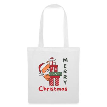 Renard cadeau de Noël animaux d’hiver renard - Sac en tissu - blanc - Devant