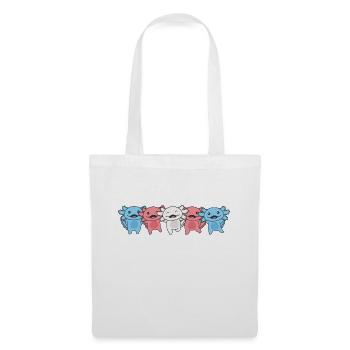 Drapeau transgenre Fierté trans LGBTQ Axolotl - Sac en tissu - blanc - Devant