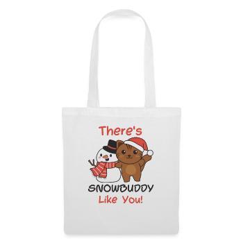 Cat There's snowbuddy like snowman pun - Tote Bag - white - Front