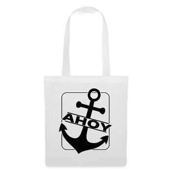 Ahoi Segeln Anker - Stoffbeutel - Weiß - Vorne