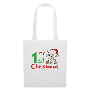 Alpaca Christmas Alpacas my 1st Christmas - Tote Bag - white - Front