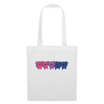 Bi Flag Gay Pride LGBTQ Axolotl - Tote Bag - white - Front