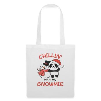 Panda Chillin with my snowmie snowman - Tote Bag - white - Front