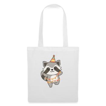 Raccoon for a birthday for children a birthday - Tote Bag - white - Front