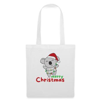 Koala fröhliche Weihnachten Winter Tiere Koalas - Stoffbeutel - Weiß - Vorne