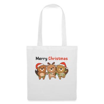 Beaver Christmas Animals Beavers Merry Christmas - Tote Bag - white - Front