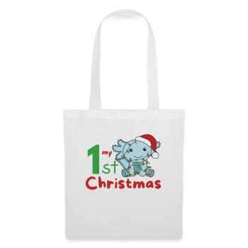 Axolotl Weihnachten Axolotls mon 1er Noël - Sac en tissu - blanc - Devant