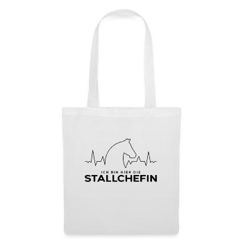 Stallchefin Pferd Pferde Pferdeliebhaberin Pferdes - Stoffbeutel - Weiß - Vorne