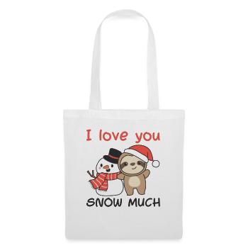 Sloth I love you snow much snowman pun - Tote Bag - white - Front