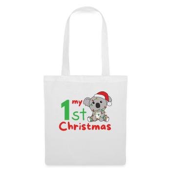 Koala Weihnachten Koalas mon 1er Noël - Sac en tissu - blanc - Devant