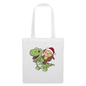Monkey Trex Christmas Snow Winter Animals - Tote Bag - white - Front