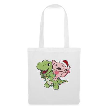 Axolotl Trex Christmas Snow Winter Animals - Tote Bag - white - Front