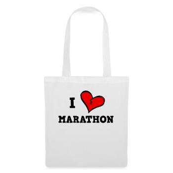I love marathon - Tote Bag - white - Front