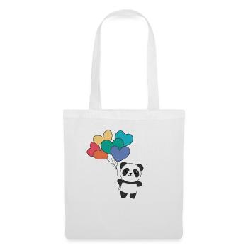 Rainbow Hearts Pride LGBTQ Balloons Panda - Tote Bag - white - Front