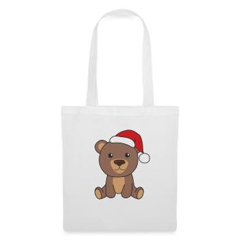 Ours Noël Animaux d’hiver Ours - Sac en tissu - blanc - Devant